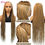 Miniature : 36" Cornrow Box Braided Wigs 613 Blonde Synthetic Wig for Women High Quality Sid