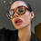 Miniature : Vintage Square Sunglasses for Women Men Thick Frame Double Bridges Eyewear Femal