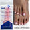 Миниатюра: 120Pcs Glossy Nude Pink French Press-On-Toenail Set 1*Box Short French Square  F