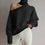 Miniature : 2025 Autumn and Winter New Women's Single shoulder sleeve turtleneck pullover sw