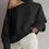 Miniature : 2025 Autumn and Winter New Women's Single shoulder sleeve turtleneck pullover sw