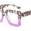 Miniature : Colorful Anti Blue Light Glasses For Women Square Oversized Black Ladies Optical