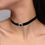 Миниатюра: Fashion Sexy Black Velvet Chokers Necklaces Punk Style Statement Crystal