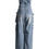 Миниатюра: TWOTWINSTYLE Solid Patchwork Pocket Casual Denim Jumpsuits For Women Strapless