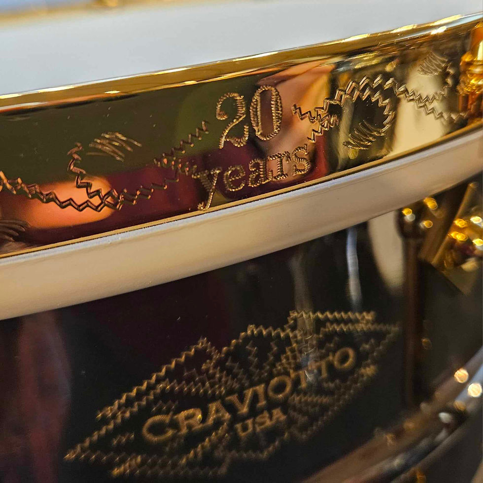 Thumbnail: Craviotto 14x6.5 20th Anniversary Black Diamond AK Snare Drum