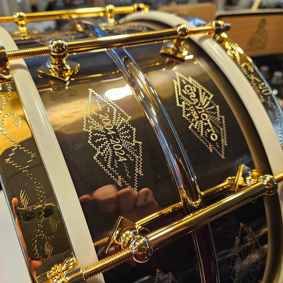 Thumbnail: Craviotto 14x6.5 20th Anniversary Black Diamond AK Snare Drum