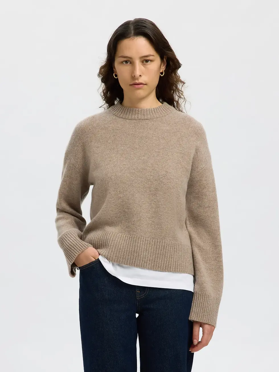 Selected Irish Cream Cashmere Jumper