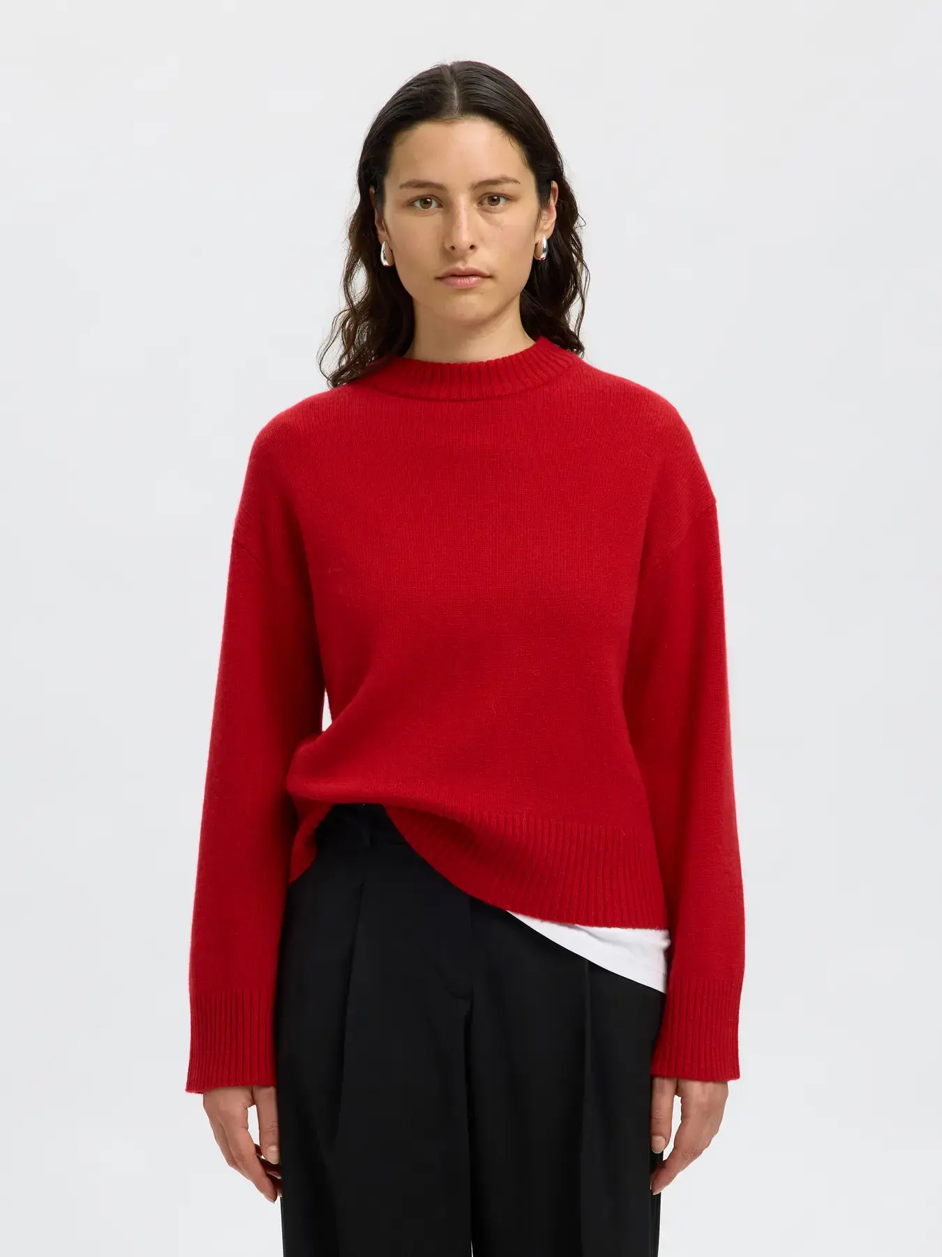 Selected Red Cashmere Jumper