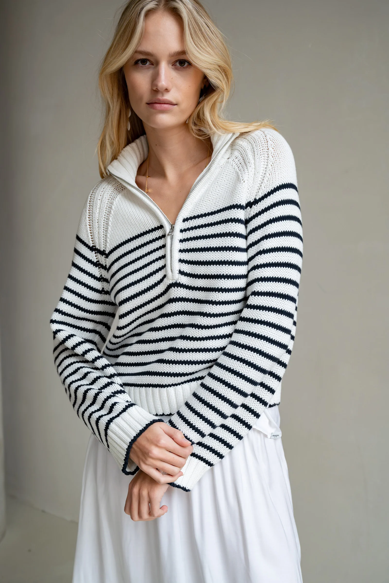 Penn & Ink Stripe Knit Jumper 
