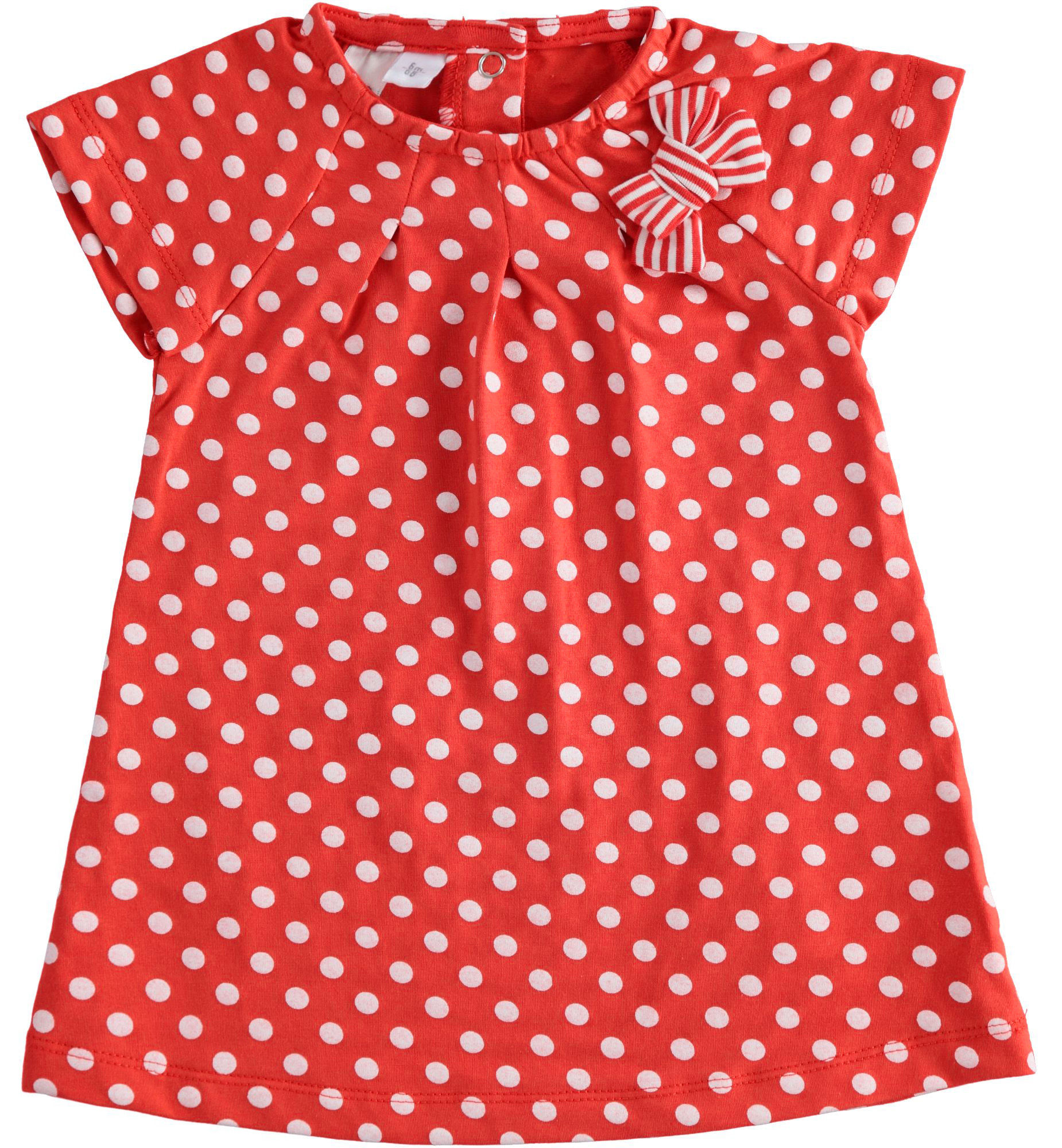 Abito in jersey stretch con pois