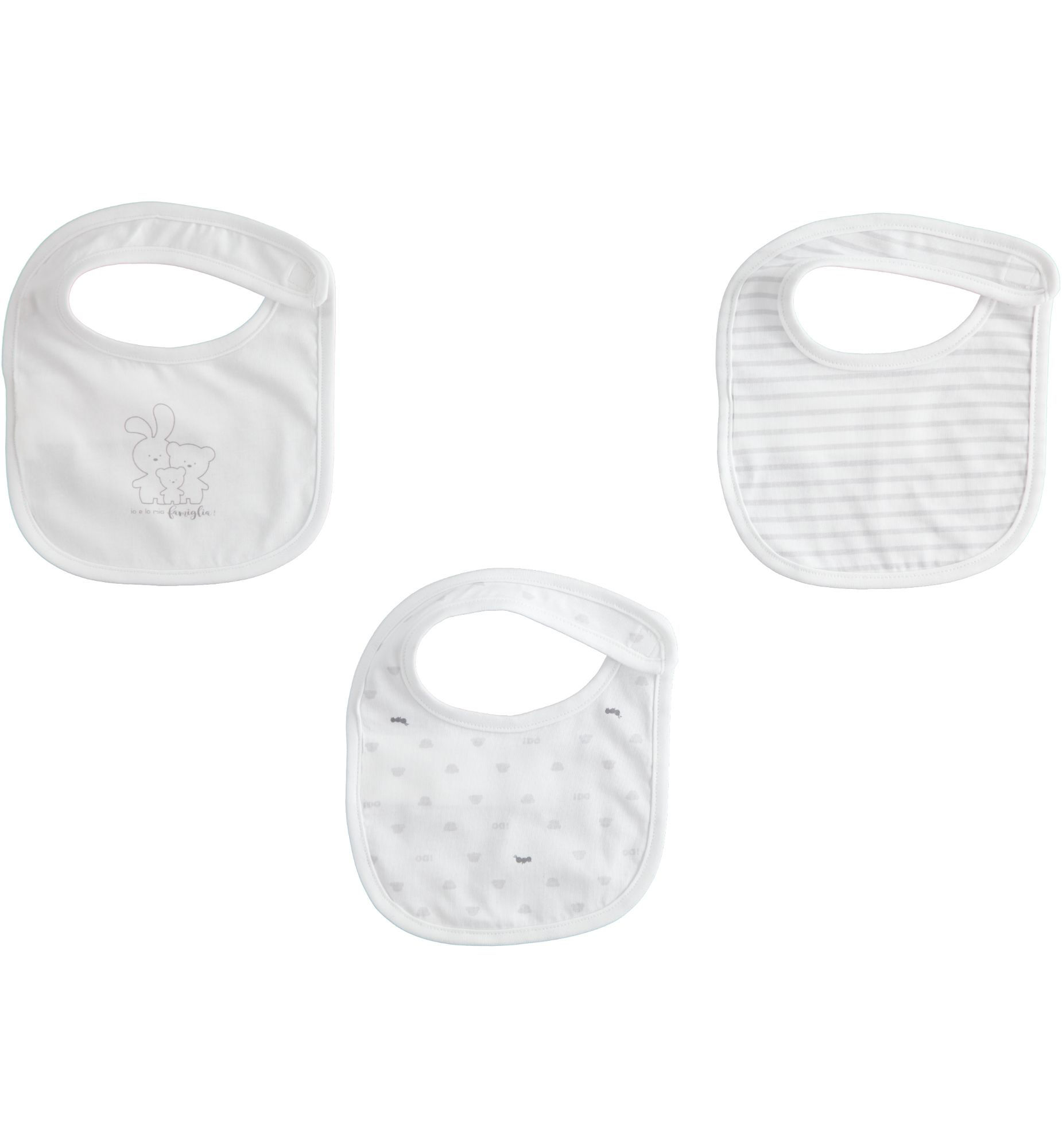Confezione tripack di bavagli unisex 100% cotone