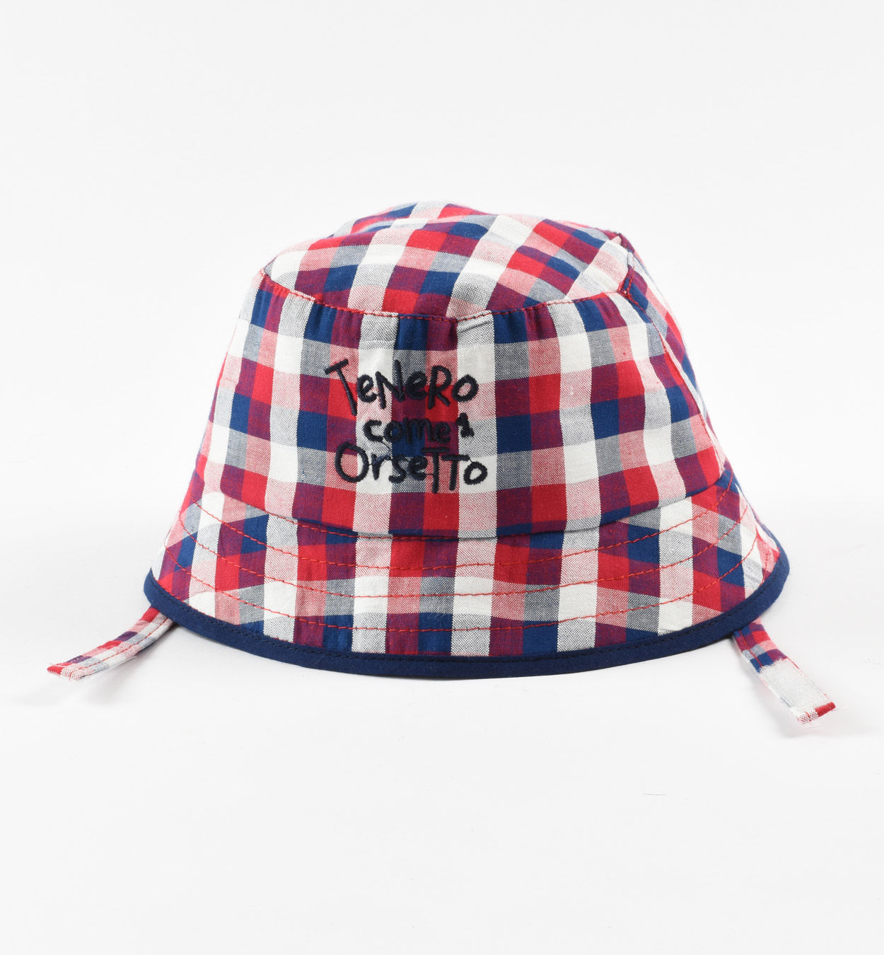 Cappellino a quadri in cotone