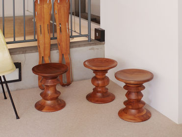 Eames Walnut Stool / Herman Miller