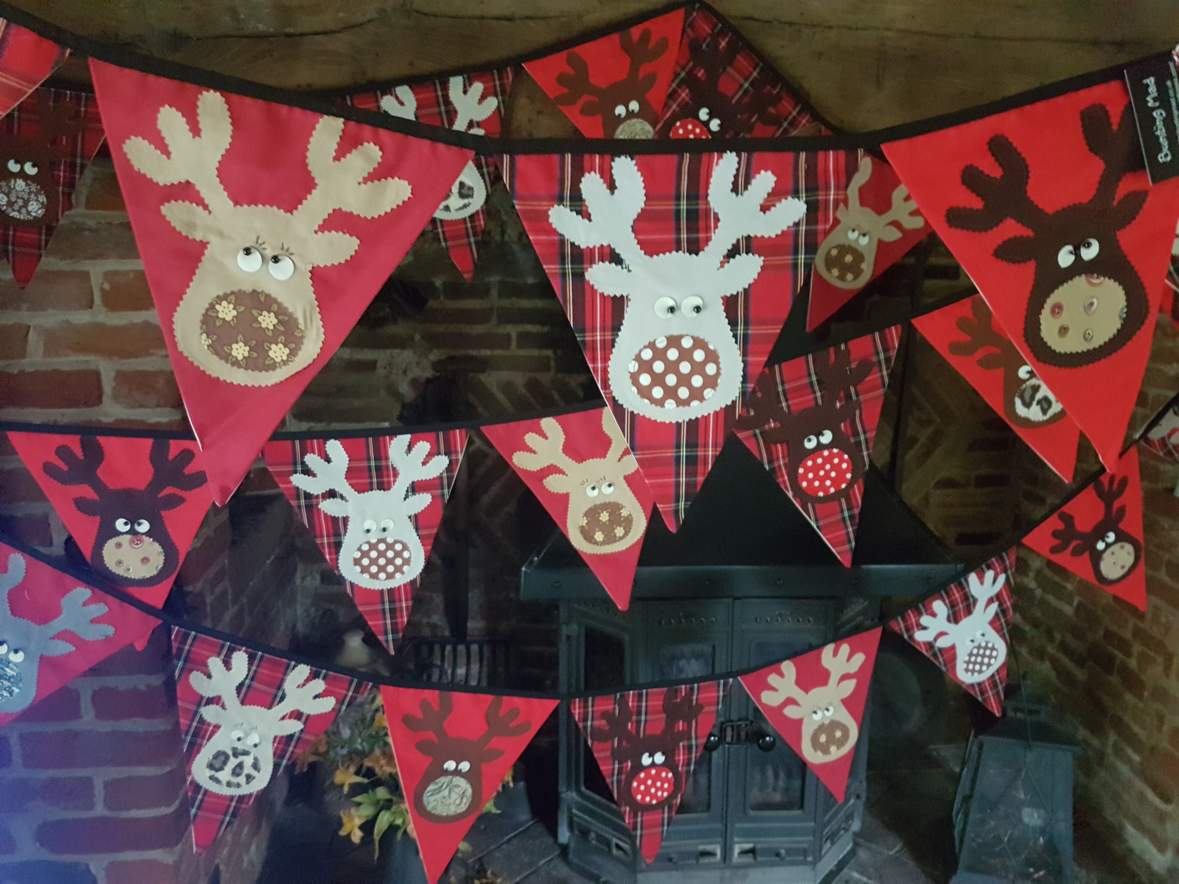 Rudolf and the Gang Giant Bunting - Red Tartan