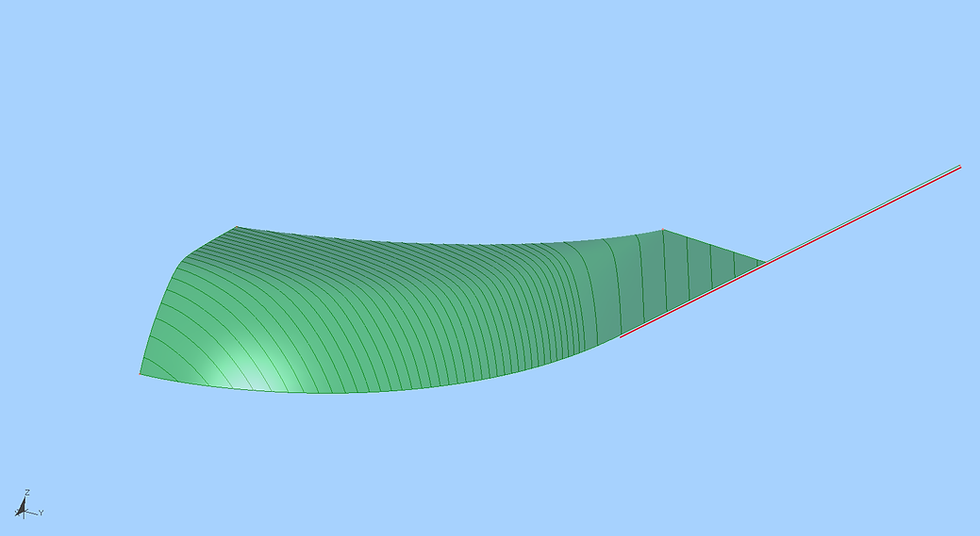Curved patch in superstructure.