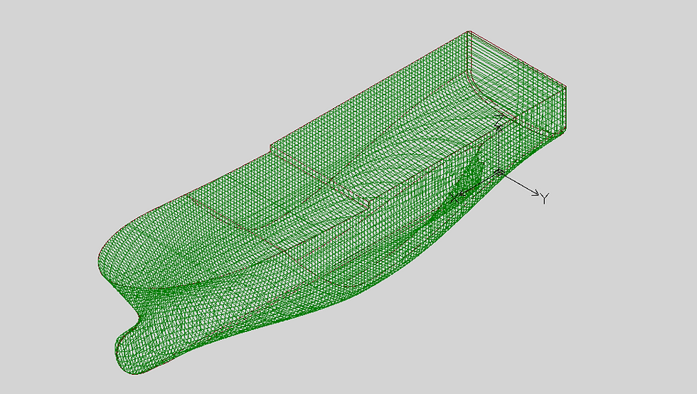 DXF 3D model with cross sectional lines.