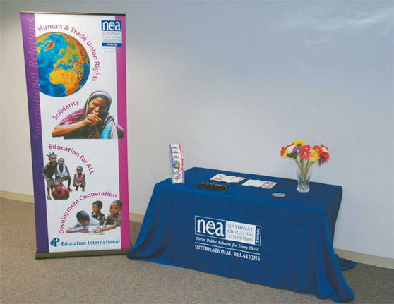 IR-Booth-Shot2.jpg
International Relations wanted an inexpensive, light weight, and relatively small booth to easily travel overseas for the Education International program. A retractable banner, table throw, bundled printed brochures along with tchotchke pens and coasters packing down to 2 small lightweight carry bags was just the ticket.
Results:
The International Relations Pack-n-Go Booth and Materials was a tremendous success. With large crowds meeting, greeting and interacting with the booth. The overseas tour received tons of positive local and national coverage on T.V., newspapers and websites. Staff was ecstatic about being able to carry the booth and materials onto the plane with them. Being able to set up the booth within 5 minutes was an even bigger plus!
Project:
Designed and produced a 24 x 80-inch colorful custom 4-color graphic with lots of white space utilizing photo research and selection from in-house images taken by the staff. Silhouetted in Photoshop with text placed on floating curved lines for a Retractable Banner that is easy to assemble, lightweight and came with a canvas carry bag. Picking up the banner design, incorporated provided text to a 2-sided, 6-panel, 4/4, full bleed, tri-fold Brochure. A solid color Banquet Table Throw that matched the logo requirement PMS color specs, had the department logo silk-screened in one color on the front panel. Tchotchkes were pens and coasters pad stamped one color with the departments logo.
Role:
Professional Associate/Creative Lead Designer/Acting Art Director* Catherine Rawson-Guldemond working in concert with International Relations staff for the National Education Association. Brainstormed, photo researched and created design, feel and tone using original art created with Adobe Creative Suite. Utilizing Adobe Illustrator, Adobe Photoshop and Adobe InDesign and the Adobe Font Library to create original graphics, logos and branding. Image editing, manipulation, silhouetting and color grading had to be done for consistency of skin tones and color balance of each of the individual images when used together in the design. Conceptualized, developed, created, designed and produced a multitude of digital art for use in multimedia, web, broadcast and print for finished product deliverables and materials consisting of a Retractable Banner, Brochure, Banquet Table Throw, Tchotchkes, Pens and Coaster touting the clients message.
Keywords:
IR-Booth-Shot2.jpg, Creative Ideation, Creative Strategy, Concept Development, Visual Communication, Creative Strategy, Creative Direction, Brand Development, Key Messaging, Mission Statement, Corporate Branding, Corporate Identity, Corporate Design, Branding & Identity, Leadership, Teamwork, Communication, Problem Solving, Design, Graphic Design, Layout, Typography, Color Theory, Illustration, Logo Design, Publishing, Campaigns, Branding, Magazines, Multimedia, Interpersonal Skills, Art Direction, Skilled Multi-tasker, Handle Multiple Projects, Attention to Detail, Deadline Oriented, Managing Creative Teams, Client Relations, Public Relations, Organization Skills, Project Management, Production Schedules, Creative Design, Creative Concept Design, Concept to Completion, Brand Design, Packaging Design, Product Design, Book Design, Covers & Interiors, Print Design, Presentations, Storyboard, Thumbnails, Mock Ups, Spreads, BLAD’s, Style Guides, Creative Briefs, Conceptualize, Create, Brand Identification, Branding Design,Brand/Marketing, Print Book Design, Psychology, Image Appropriateness, Tonality, Graphic Design Principals, Graphic Fundamentals, Vector Illustration, Digital Art, Image Editing, Image Manipulation, Image Editing, Effects & Filters, Video Post Production, Video Color Work, Video Translation, Video Correction, Video Conversion, RTX Lighting, 3D Product Rendering, Sound Design, Digital Audio Recording, Copy Writing, Copy Editing, Proofing, Bluelines, Color Proofs, Pre-press, Print, Digital, Broadcast Products, Broadcast Programs, Campaign Strategy, Publication Management, Production Coordination, Photo Research, Publications, Advertising, Trade Show Graphics, Information Graphics, Newspapers, Catalogs, Trade Publishing, Print Books, Coffee Table Books, Cookbooks, Self-publishing, Reports, Statements, White Papers, Trade Packaging, Marketing Materials, Political Campaigns, 3-D Booth/Exhibit Displays, Print Collateral’s, Logos, Business Cards, Letterhead, Brochures, Rack Cards, Technical Drawings, Advertisements, Packaging, Labels, Posters, Signs, Banners, Billboards, Vinyl Graphics, T-shirts, Buttons, Tchotchkes, Finished Product Deliverables, Photo Art Direction, Photography, Staging, Commercial Still Life, Step-by-step, How-to, Food for cookbooks, Hero’s, Studio Product Photography, Cameras, Stills, Video, Lighting, Chroma Keying, Lensing Techniques, Set Design, Prop Select, Drop-n-pop, Inanimate Objects, Shiny Jewelry, Product Shots, Embroidered, Print Projects, Dye-sublimation, Pad, Screen, Stitched, Digital to Press, Sheet Fed, Web Offset Printing, Binding, Signatures, Page Production, Folds, Die Cuts, Tuck-ins, Barrel Rolls, Perforations, Private, Public, Corporate, Trade, Consumer, Organizations, Associations, Foundations, Small Businesses, Individuals, Professional Services, Design Services, Graphic Design, Technology, Information and Media, Book and Periodical Publishing, Broadcast Media, Production and Distribution, Manufacturing, Printing Services, Adobe Font Library, Adobe InDesign, Adobe Illustrator, Adobe Photoshop, Adobe Acrobat, Adobe Font Library, Adobe Creative Suite, Mac/PC, Adobe Creative Cloud, MS Office, Flash, some HTML; PMS, Box Shot, Blender, Pro Tools, Logic Pro, 3ds Max, Final Cut, DaVince, Black Magic Resolve, NVIDIA Render Server, NVIDIA Color Workflows. Threadripper Workstations, Xeon Workstations, Mac/PC; OSX, OS, ZFS File Server, Multi-media, Catherine Rawson, Catherine Rawson-Guldemond, Catherine Guldemond, Brett Guldemond, Brett Rand Guldemond, Brett Rand, PrimeDesign.Online, Rand & Rawson Design, Rand & Rawson Studios, NEA, National Education Association