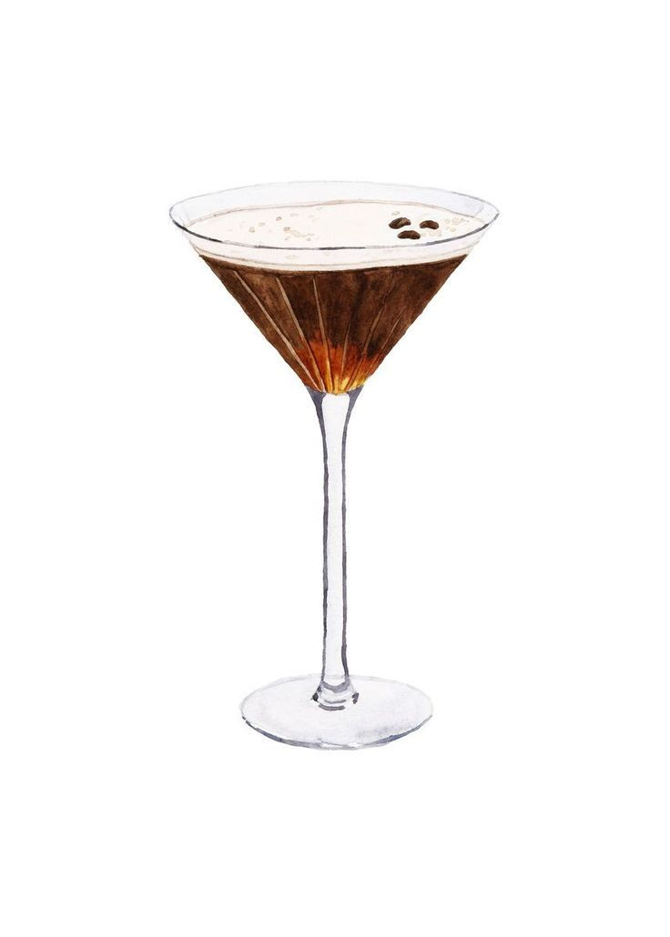 Espresso Martini Cocktail Poster on Metal