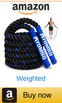 Ayombo weighted jump rope for Achilles tendonitis