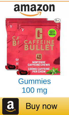 Mint caffeine gummies for runners