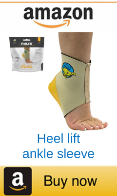 Heel lift ankle sleeve for Sever's disease