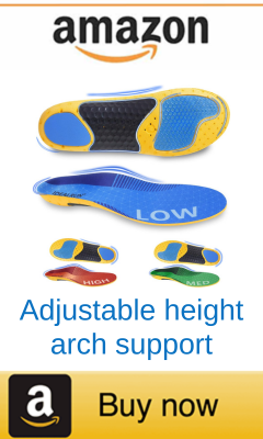 Arch support insoles for tibialis posterior tendinopathy