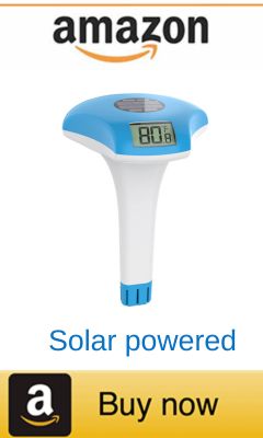 Solar powered ice bath thermometer