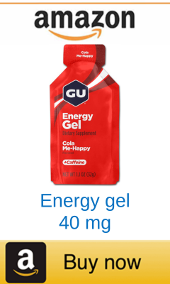 Caffeinated energy gel for runners 40mg