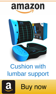 Memory foam seat cushion with lumbar support