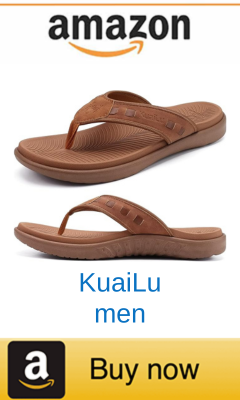 KuaiLu arch support flip-flops for men