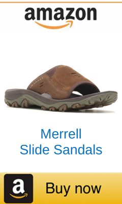 Merrell men's slide sandals for heel bursitis
