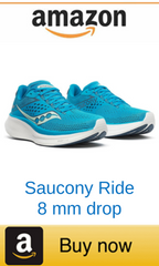 Saucone Ride women's running shoes with heel-to-toe drop