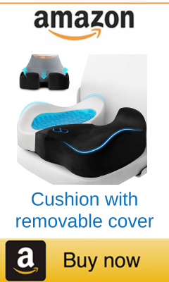 Memory foam seat cushion with removable cover