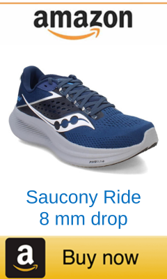 Saucony Ride men's running shoe with heel-to-toe drop