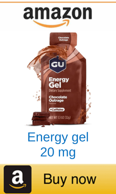 Caffeinated energy gel for runners 20mg