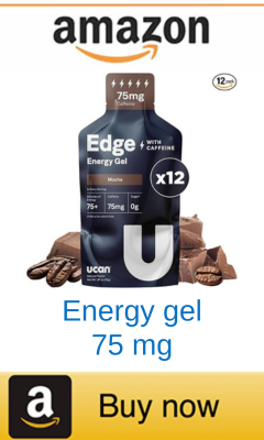 Caffeinated energy gel for runners 75mg