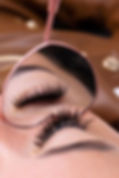 Woman's eye with long lashes
