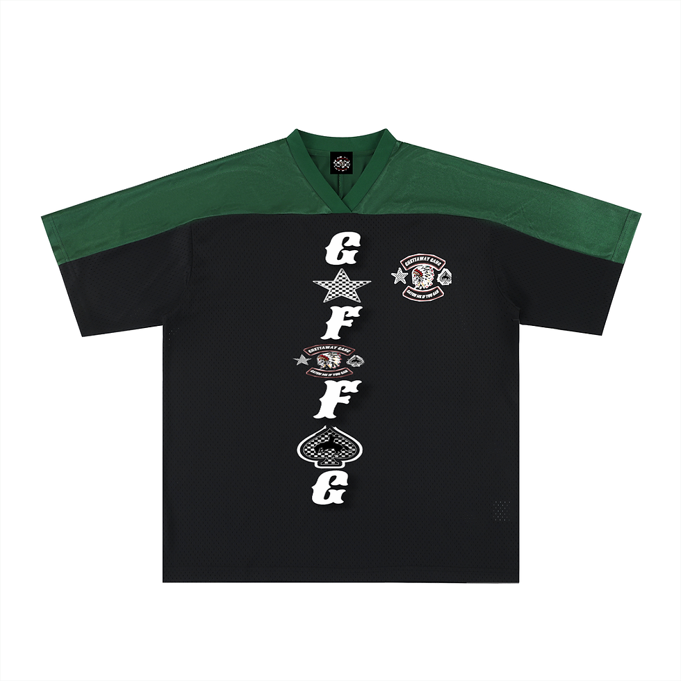 Thumbnail: Oversized Mesh V-Neck Soccer Jersey