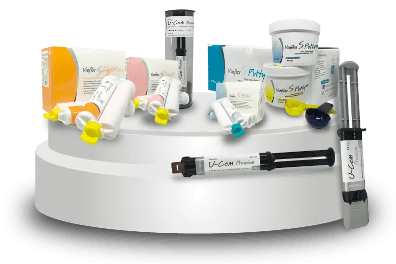 Todos los productos Vonflex de Vericom, silicona por adición y materiales de impresión odontológica