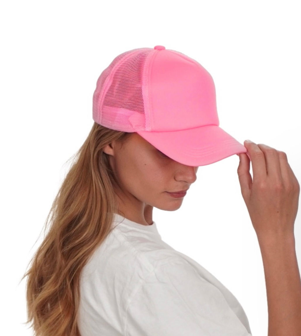 Solid Pink Trucker Hat