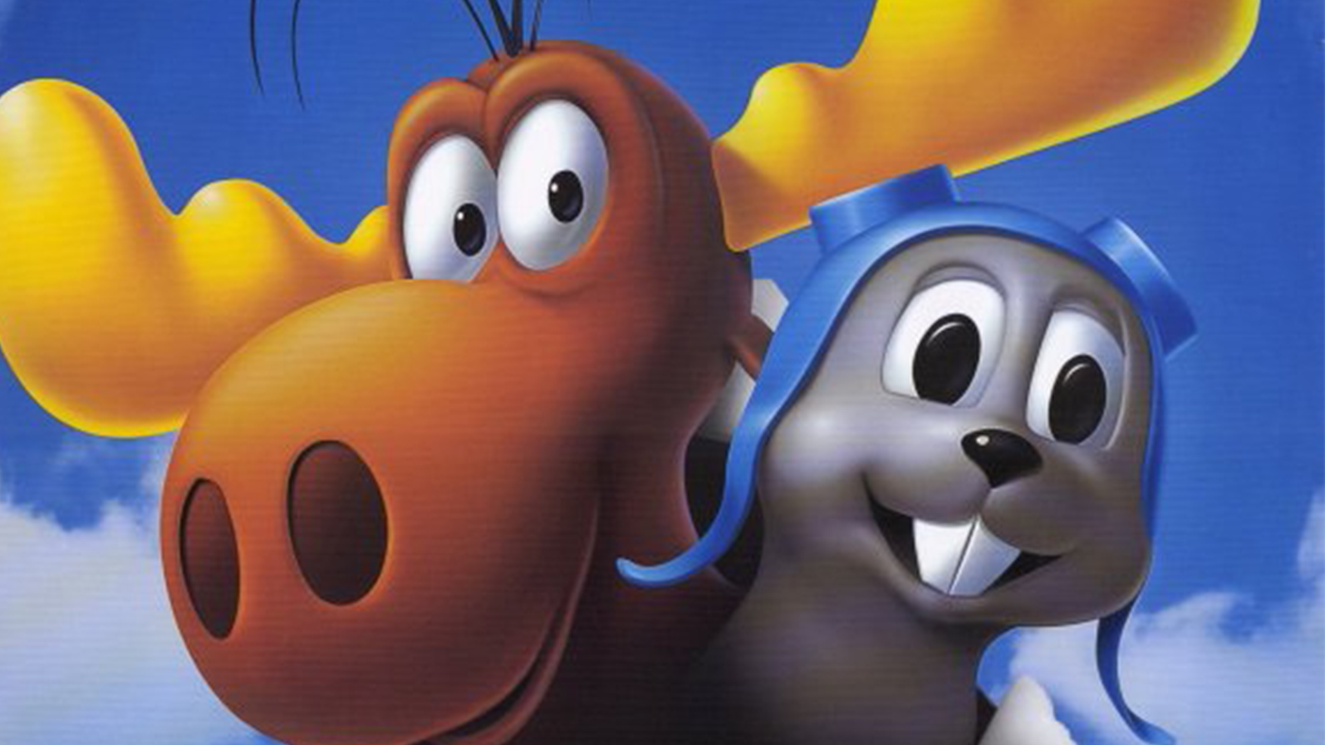 computer generated Rocky moose and Bullwinkle squirrel from movie poster
