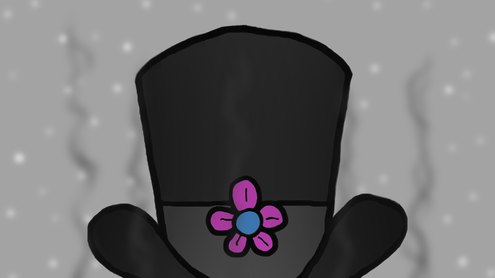 Oatmeal the Snowman book cover with pink flower top hat and multiple trails of cigarette smoke over snowfall backdrop