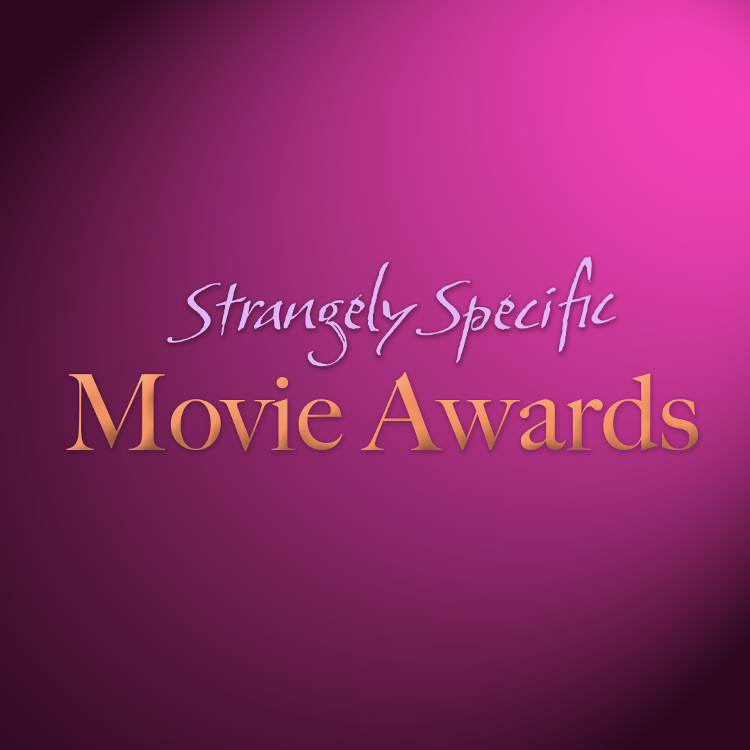 Strangely Specific Movie Awards logo with spotlight effect
