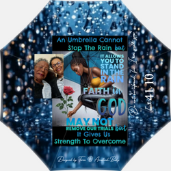 Bertha and her mom In the Rain Umbrella