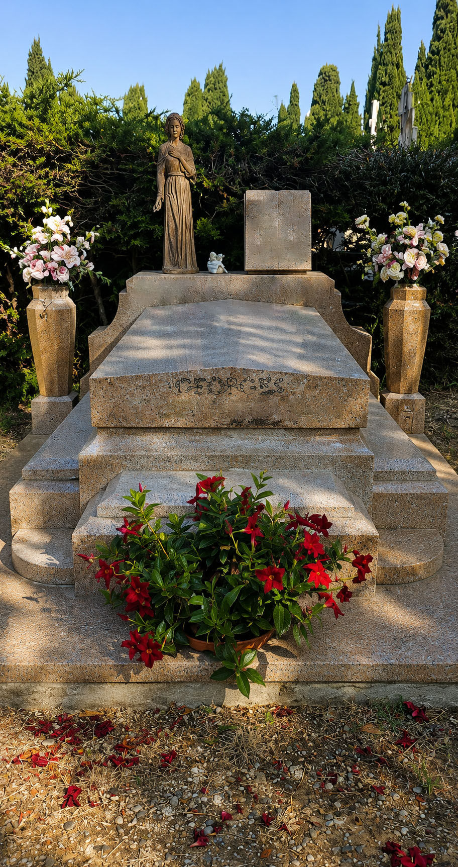 Entretien monument funéraire en ganit à Nice Caucade