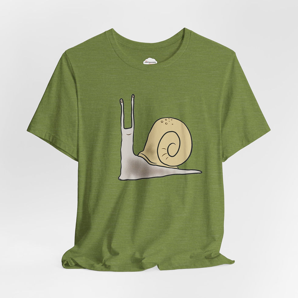 Thumbnail: Snail Illustration Tee — Cute Slow Life Graphic T-Shirt