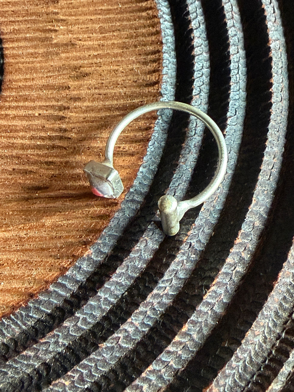 Thumbnail: Teeny Tiny Clown Face Bar Ring