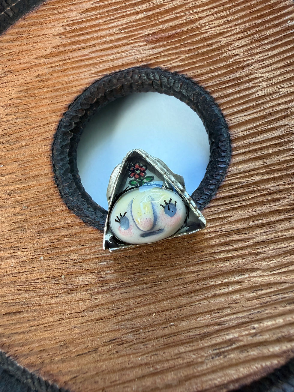 Thumbnail: Tarnished Metal Garden Head Ring 