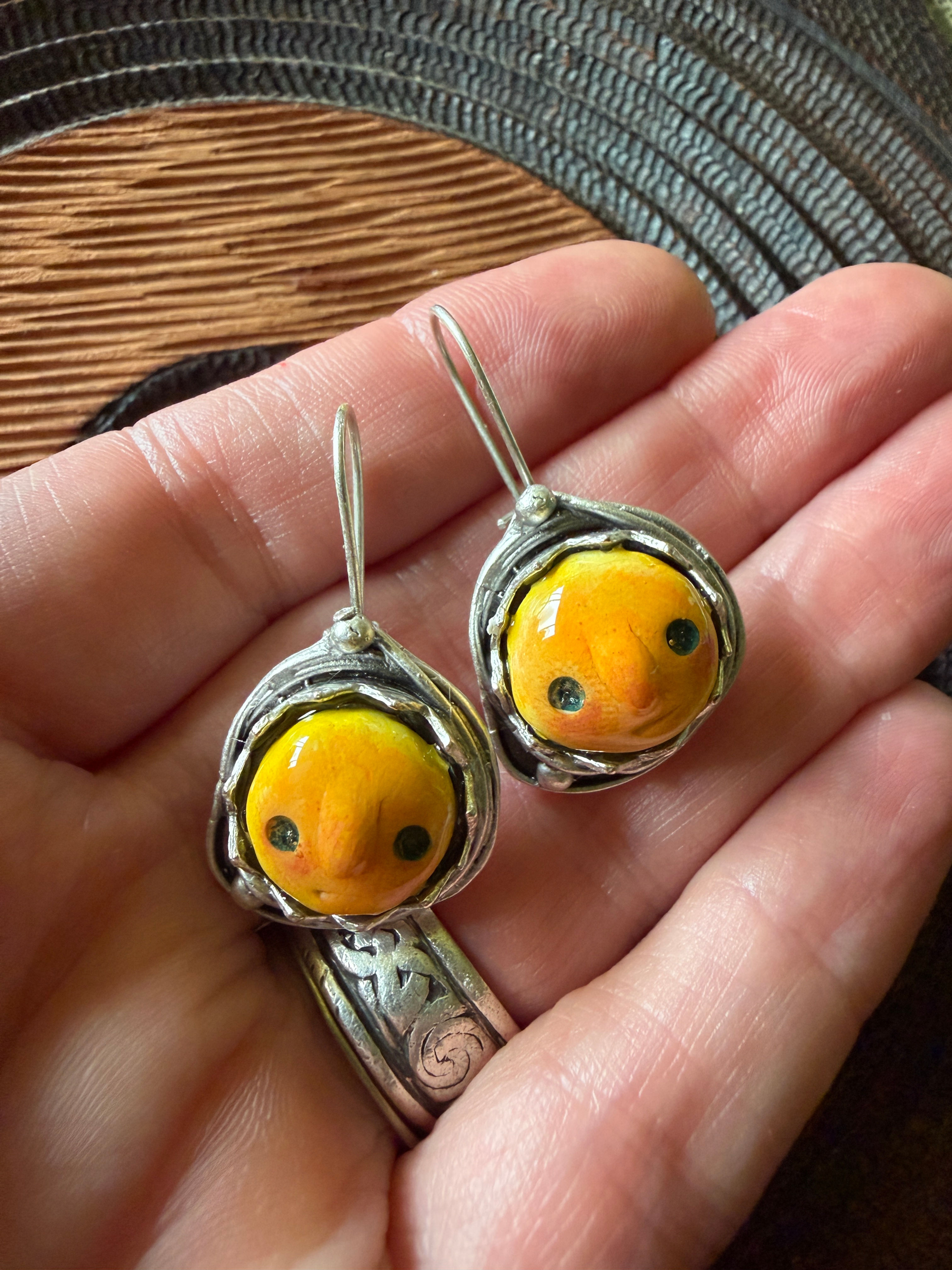 Loop Clasp Dangle Earrings Artsy Faced