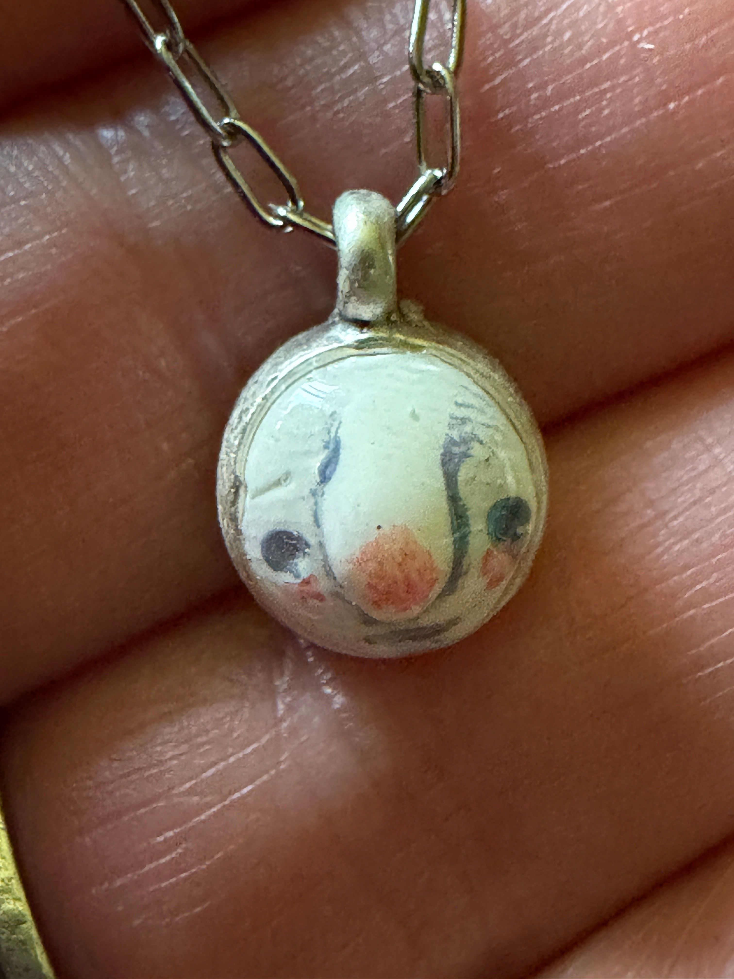 Tiny Droplet Hopeful Face PENDANT